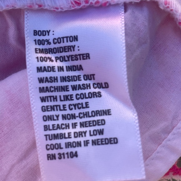 Crown & Ivy Embroidered Pink and White Floral Mini Dress Size 12 - Picture 7 of 10